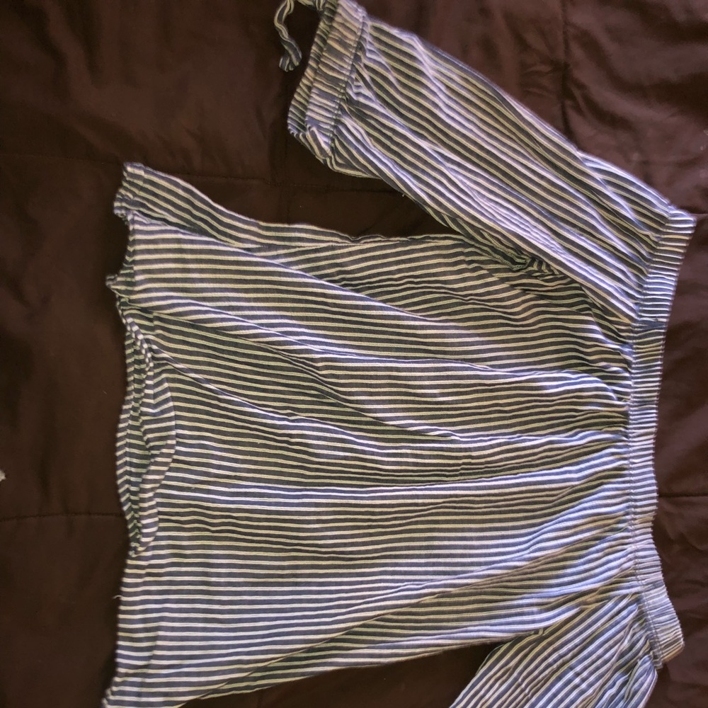 Stripped off the shoulder top